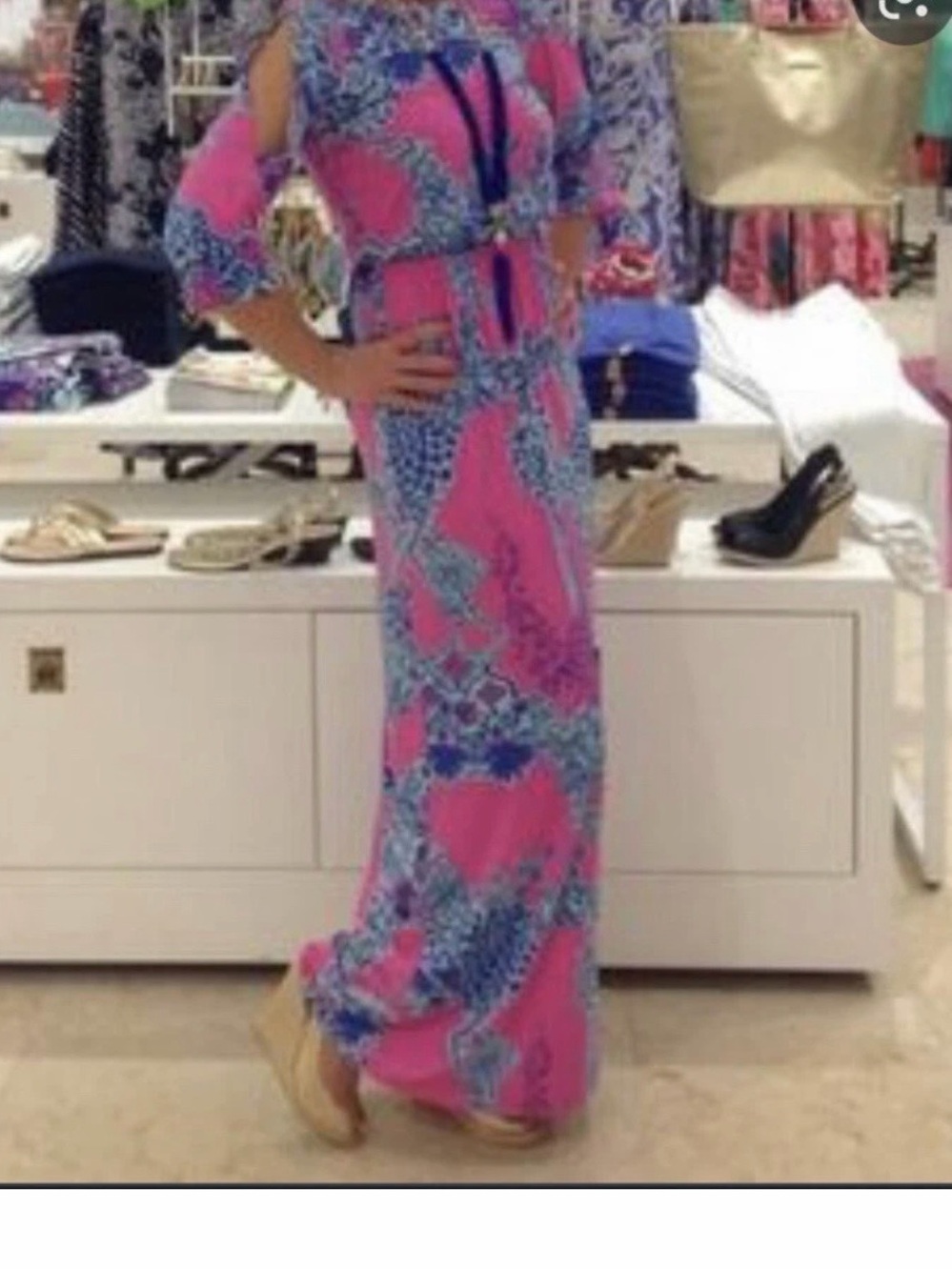 Lilly Pulitzer Ashlynn maxi pop pink on the square dress - Picture 4 of 12